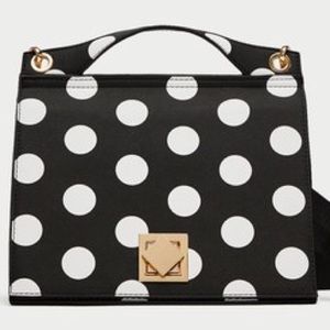 Zara black polka dot handbag